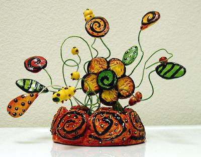 Mixed media sculpture.