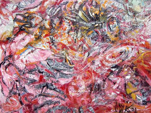 Lidya Tchakerian, Contemporary Art, oil on canvas, action painting, abstract expressionism, new expressionist, neo expressionist, bold colors,museum quality painting