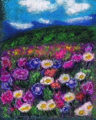 MAY BLOOMS by Zammerly, May 2004, painted in Dubai, UAE. Pastel on special paper, 10 in. x 12 in. , Original Price $10,000.00.
---------------
For Sale here is a Giclee Print (unsigned and unnumbered), 24 in. X 20 in., Free Shipping to selected countries!